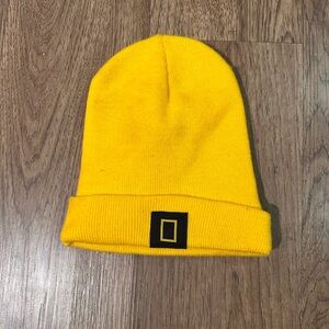 National Geographic yellow beanie
